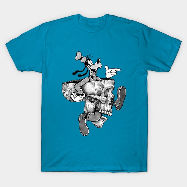 Goofy Skull T-Shirt by alan.maia